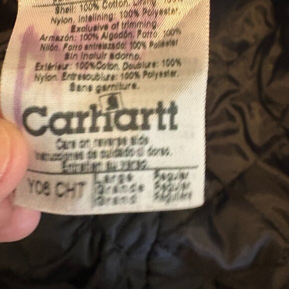 Vintage Youth Large Chocolate Brown Carhartt Jacket - Picture 6 of 10